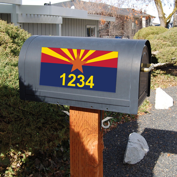 Arizona State Flag Address Plaque - 12" x 6"