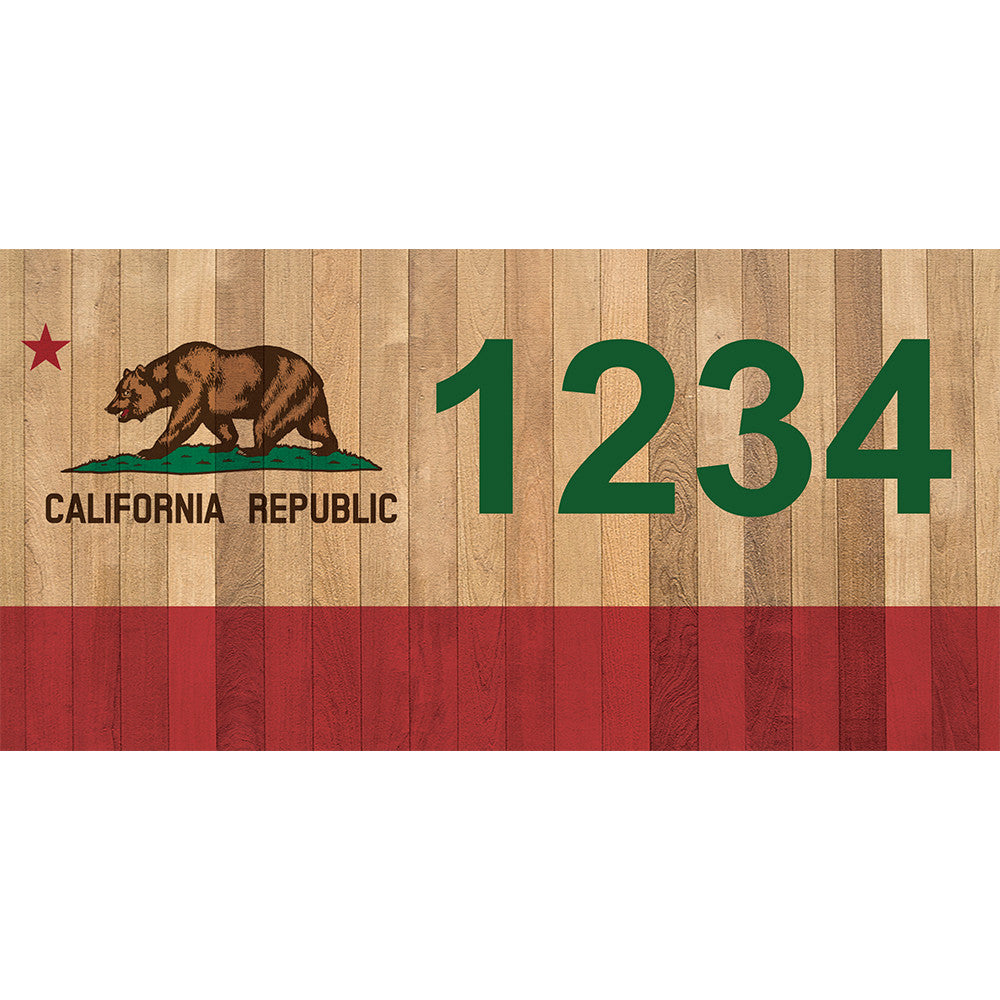 California Bear Address Plaque - 12" x 6"