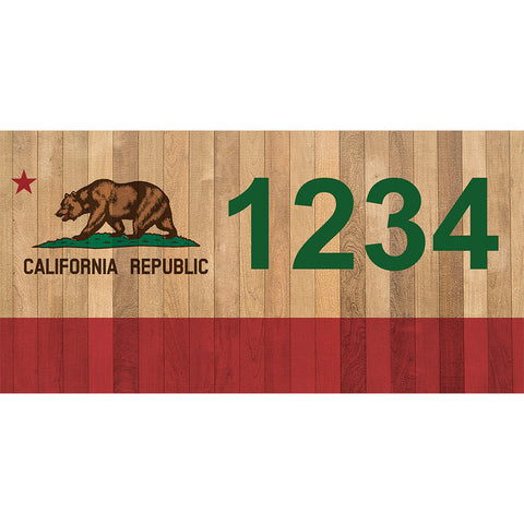 California Bear Address Plaque - 12" x 6"