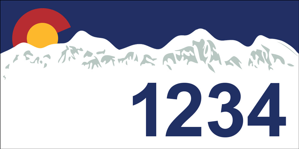 Colorado State Logo Address Plaque - 12" x 6"