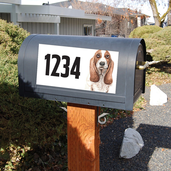 Basset Hound Address Plaque - 12" x 6"