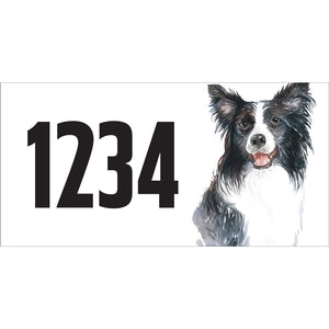 Boder Collie Address Plaque - 12" x 6"