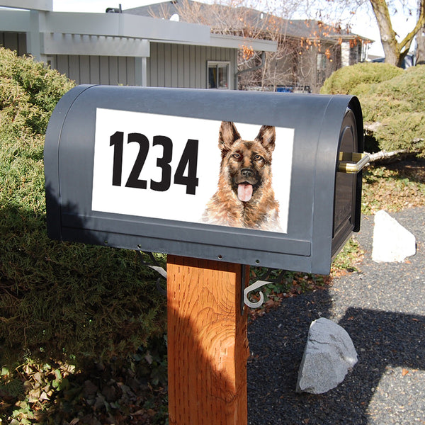 German Shepherd Address Plaque - 12" x 6"