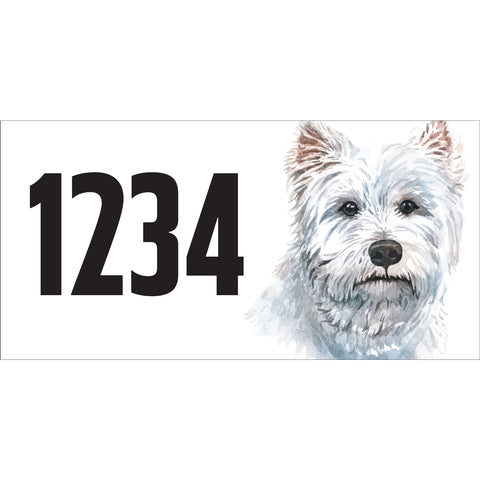 Westie Terrier Address Plaque - 12" x 6"