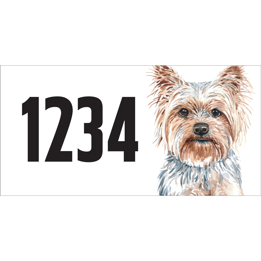 Yorkie Terrier Address Plaque - 12" x 6"