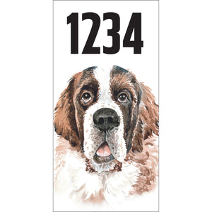 Saint Bernard Address Plaque - 3.5" x 7"