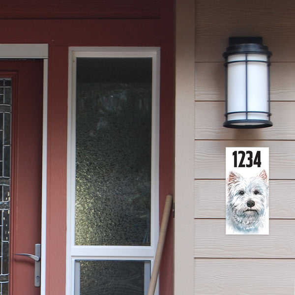 Westie Terrier Address Plaque - 3.5" x 7"
