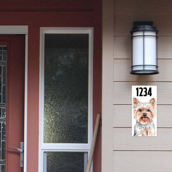 Yorkie Terrier Address Plaque - 3.5" x 7"
