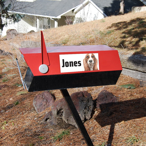 Basset Hound Address Plaque - 7" x 3.5"