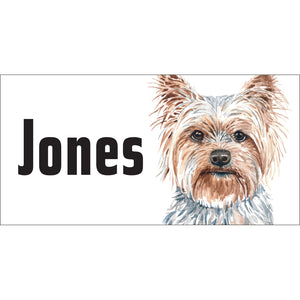 Yorkie Terrier Address Plaque - 7" x 3.5"