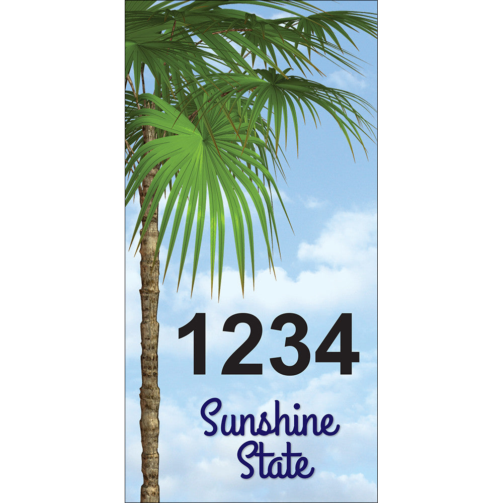 Florida Palm Trees Address Plaque - 3.5" x 7"