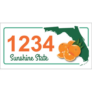 Florida State Address Plaque - 7" x 3.5"