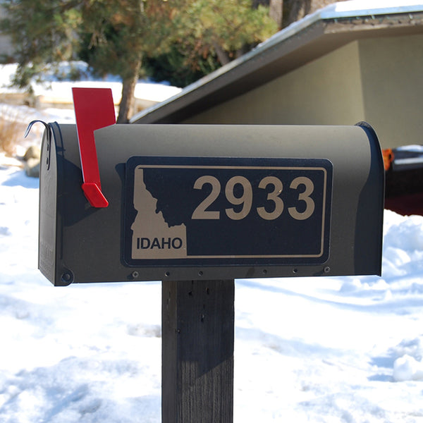 Idaho Black Address Plaque - 12" x 6"