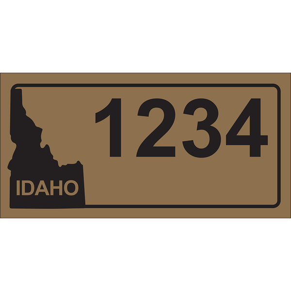 Idaho Gold Address Plaque - 12" x 6"