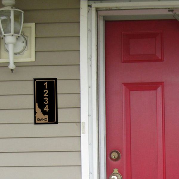 Idaho Black Address Plaque - 3.5" x 7"