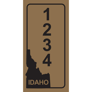Idaho Gold Address Plaque - 3.5" x 7"