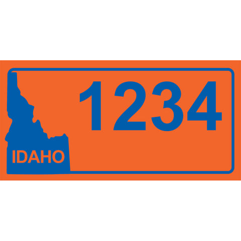 Idaho BSU Orange Address Plaque - 7" x 3.5"