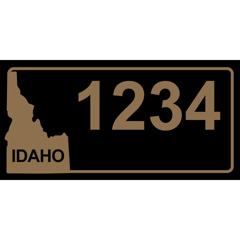 Idaho Black Address Plaque - 7" x 3.5"
