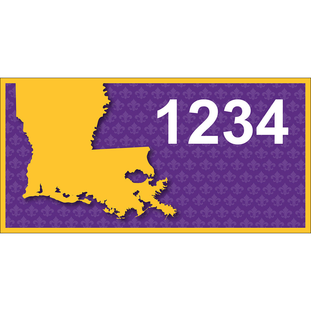 Louisiana State Address Plaque - 12" x 6"