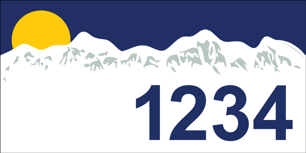 Mountains Address Plaque - 12" x 6"