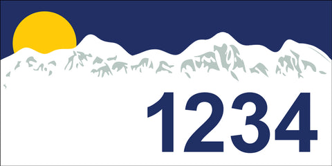 Mountains Address Plaque - 7" x 3.5"