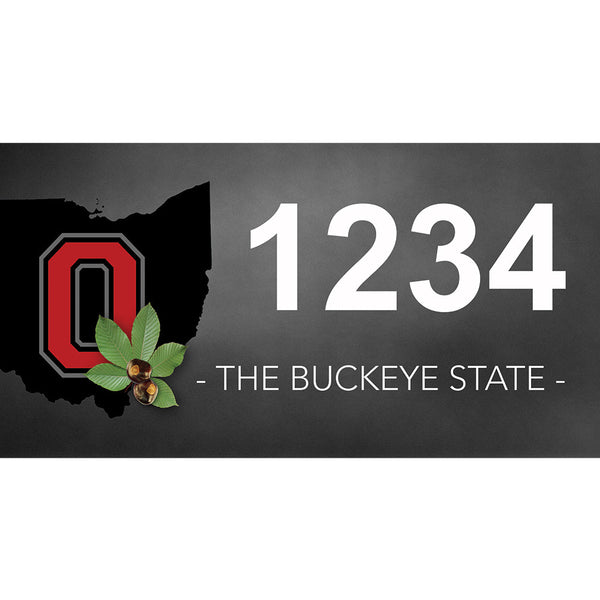 Ohio Buckeyes Address Plaque - 12" x 6"