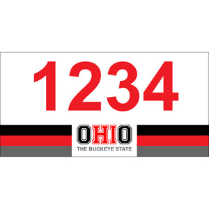 Ohio Address Plaque - 12" x 6"