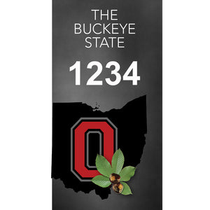 Ohio Buckeyes Address Plaque - 3.5" x 7"