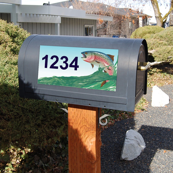 Rainbow Trout Address Plaque - 12" x 6"