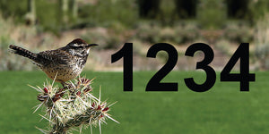Cactus Wren Address Plaque - 7" x 3.5"