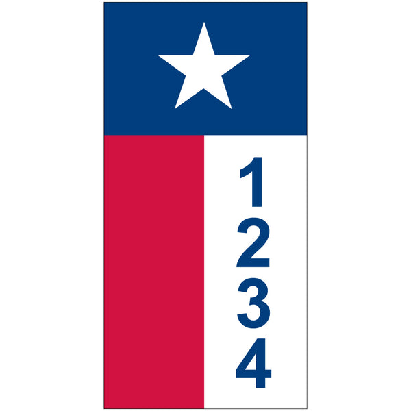 Texas Flag Address Plaque - 3.5" x 7"