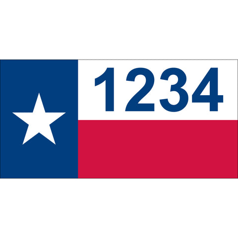 Texas Flag Address Plaque - 7" x 3.5"
